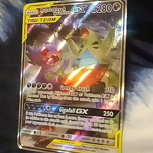 A rare Pokemon megaSableye and tyranitar.